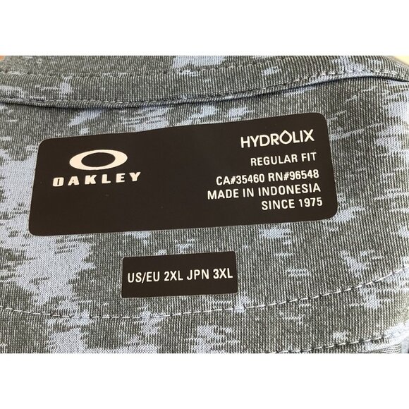 Oakley Mens Hydrolix Polo Shirt Regular Fit 3XL Gray - Picture 5 of 6